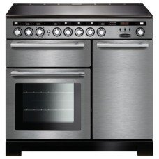 Range Cooker Electric Induction 1000 mm Rangemaster Encore Deluxe 100 Stainless steel with chrome trim - EDL100EISS/C