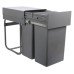 Pull Out Waste Bin for Hinged Door Cabinet Width Min. 400 mm Waste Boss Duo 2 x 32 litre bins - Anthracite