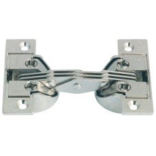 Mitred flap hinge GS 45 mitre cut 45° Opening angle 90° nickel plated zinc alloy/steel