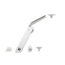 Single Door Flap Fitting Individual Set for One-Sided Application Free Flap H 1.5 Plastic with metal support arm version Model D right mounting white finish