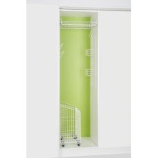 Laundry Basket Free Standing Load Capacity 12 kg Steel For cabinet width 400 mm White RAL 9003 finish