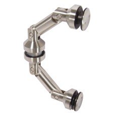 Fixed Panel System 3 Way Glass to Glass Connector Bonomi 304 grade stainless steel Satin stainless steel finish