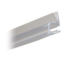 Shower Seal Door Jamb Profile for 90° Applications Length 2010 mm Suitable for toughened glass doors 6-8 mm thick Transparent PVC finish