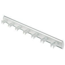 Belt Rack for 7 Belts Aluminium rail with plastic rack White hooks