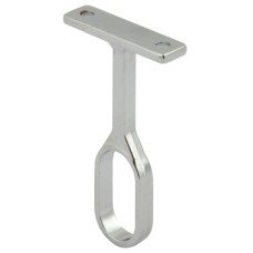 Rail Centre Support Chrome for use with Oval Wardrobe Rails 15 mm Wide Zinc alloy