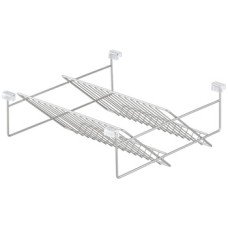 Wire Shoe Rack Rack Width 390-470 mm for Elite Soft Close Range Vibo White or silver epoxy coated steel finish Silver epoxy finish rack width 470 mm