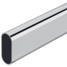 Wardrobe Rail OVA 30 x 15 mm Steel Polished chrome finish