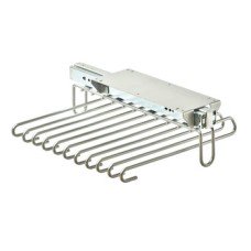 Pull Out Trouser Holder Under Mounted Off Centre Fitting Full extension ball bearing runners Silver epoxy coated steel finish