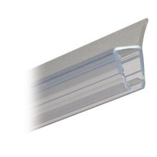 Shower Seal Edge Wipe 135° Length 2010 mm Suitable for toughened glass doors 6-8 mm thick Transparent PVC finish