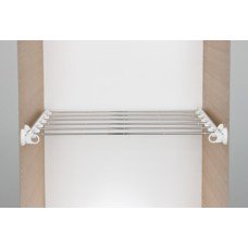 Pull Out Trouser Rack Adjustable Aluminium and Plastic Load capacity 8 kg White/bright aluminium finish