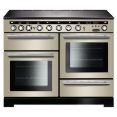 Range Cooker Electric Induction 1100 mm Rangemaster Encore Deluxe 110 Ivory with chrome trim - EDL110EIIV/C