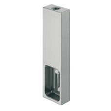 Rail End Support Under Shelf Fixing for use with Square Wardrobe Rails Matt brushed finish