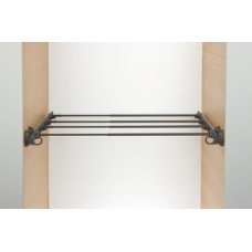 Pull Out Rack Width Adjustable Aluminium and Plastic System Plus Load capacity 7 kg Brown/brown finish
