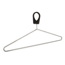 Coat Hanger Anti-Theft Width 420 mm For use with max. Ø 35 mm wardrobe rail Chrome and black finish