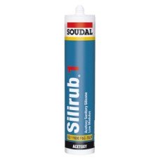 Silicone Sealant Universal Tube 300 ml  Soudal Silirub 1 Clear