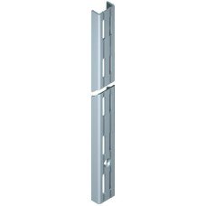 Supporting Channel Length 995-2495 mm Shoptec Shopfitting System Double slotted silver coloured RAL 9006 finish length 2495 mm