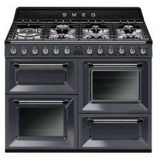 Cooker Dual Fuel Traditional Four Cavity Gas Hob 1100 mm Smeg Victoria TR4110GR - Slate grey