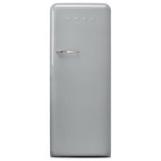 Fridge-Freezer Freestanding with Ice Compartment Total Capacity 281 Litres Smeg 50’s Style FAB28RSV5 - Silver right hand hinge