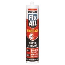 Super Strong Sealant and Adhesive SMX Hybrid Polymer Tube 290 ml Soudal Fix All High Tack Strong initial grab Black