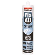 Super Clear Sealant and Adhesive SMX Hybrid Polymer Tube 290 ml Soudal Fix All Crystal Clear