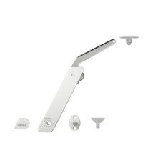 Single Door Flap Fitting Individual Set for One-Sided Application Free Flap H 1.5 Plastic with metal support arm version Model C right mounting white finish