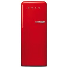Fridge-Freezer Freestanding with Ice Compartment Total Capacity 281 Litres Smeg 50’s Style FAB28LRD5UK - Red left hand hinge