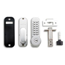 Digital Lock Mechanical Knob Operated Zinc Alloy Economy For internal and external applications Key override satin chrome