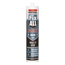 Multi-Purpose Sealant and Adhesive SMX Hybrid Polymer Tube 290 ml Soudal Fix All Flexi Formerly named Fix All Classic Black