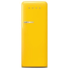 Fridge-Freezer Freestanding with Ice Compartment Total Capacity 281 Litres Smeg 50’s Style FAB28RYW5 - Yellow right hand hinge