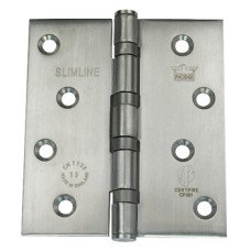 Butt Hinge 102 x 89 mm 304 Stainless Steel Phoenix Slimline Grade 13 BS EN 1935 Square corners satin stainless steel