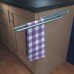 Towel Rail with Two Arms Aluminium Installed length 460 mm extension length 347 mm