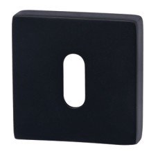 Escutcheons Standard Keyway Square 52 x 52 mm Zinc Alloy RO11 Matt black painted
