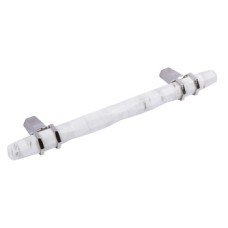Pull Handle Zinc Alloy Fixing Centres 96-128 mm Carrione Marble white/polished nickel - fixing centres 128 mm