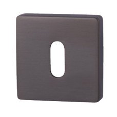 Escutcheons Standard Keyway Square 52 x 52 mm Zinc Alloy RO11 Brushed black nickel