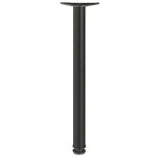 Table Leg Height 710 mm Ø 60 mm Tubular Steel With black plastic height adjustable foot Black