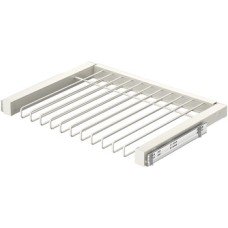 Pull Out Trouser Rack Häfele Dresscode For side panel thickness 25 mm For 11 pairs of trousers width B 708 mm for cabinet width 800 mm traffic white RAL 9016