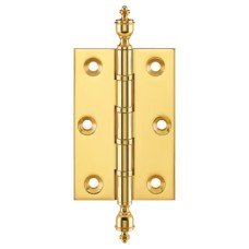 Butt Hinge Urn Finial 76 x 50 mm Brass Polished and lacquered brass