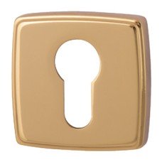 Escutcheons for Euro Profile Cylinder Square 52 x 52 mm Zinc Alloy RO13 Gold coloured