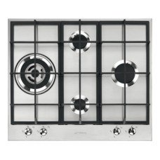 Hob Gas With Cast Iron Pan Stands Four Burners 600 mm Smeg Classic PX364L - Stainless steel