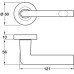 Lever Handles on Round Roses Zinc Alloy Gilman Designed for interior doors Polished chrome