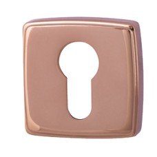 Escutcheons for Euro Profile Cylinder Square 52 x 52 mm Zinc Alloy RO13 Rose coloured