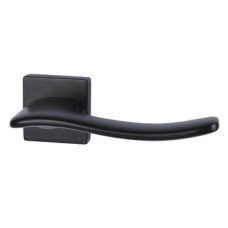 Lever Handles on Square Roses Zinc Alloy Iris Matt black painted