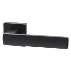 Lever Handles on Square Roses Zinc Alloy Fosil Matt black painted
