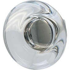 Knob Zinc Alloy & Glass Ø 44 mm Glacio Polished nickel & clear