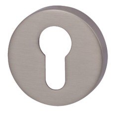 Escutcheons for Euro Profile Cylinder Round Ø 52 mm Zinc Alloy RO12 Brushed nickel