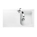 Sink Single Bowl and Drainer Rangemaster Amethyst Igneous AME860 Igneous - high-grade acrylic and quartz sink top mount inset Crystal white finish