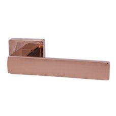 Lever Handles on Square Roses Zinc Alloy Fosil Rose coloured
