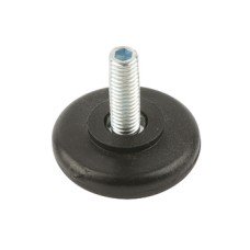 Base Leveller with M8 x 22 mm Threaded Bolt Plastic Black Ø 29 mm base height 9 mm