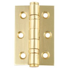 Butt Hinge Ball Bearing Steel Length x width: 76 x 51 mm electro brassed