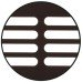 Ventilation Grille for Recess Mounting Height 80 mm Recessed Height 66 mm Flange Depth 15 mm With 40 x 7.5 mm Oval Slots Arranged in Parallel Ventilation area 118 cm2 length 500 mm flange length 478 mm dark bronze F5